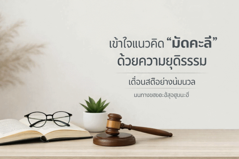 ศึกษาแนวคิดมัดคะลีด้วยความยุติธรรม