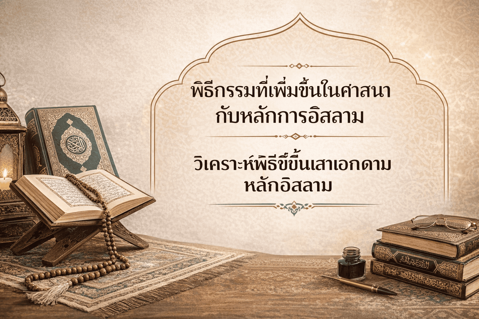 พิธีขึ้นเสาเอกตามหลักอิสลาม