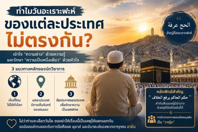 ทำไมวันอะเราะฟะห์ของแต่ละประเทศไม่ตรงกัน พร้อมภาพกะอ์บะฮ์และผู้ศรัทธาในบรรยากาศฮัจญ์