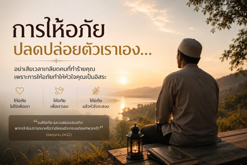 การให้อภัยในอิสลามช่วยปลดปล่อยหัวใจจากความโกรธและความเจ็บปวด