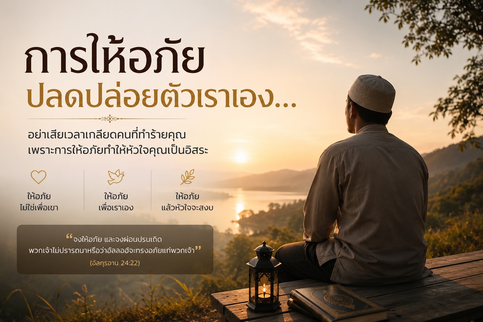 การให้อภัยในอิสลามช่วยปลดปล่อยหัวใจจากความโกรธและความเจ็บปวด